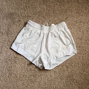 ASICS white/creme/grey running shorts Size M